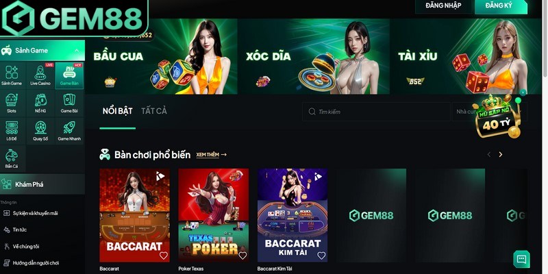 Game bài Gem88 nền tảng giải trí trực tuyến đỉnh cao