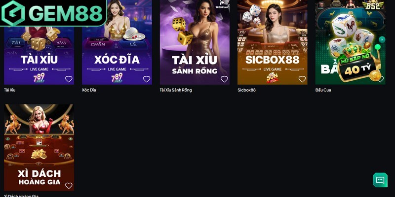 Ưu điểm nổi bật của game bài Gem88