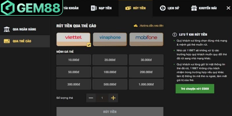Giao dịch bằng thẻ cào tiện lợi không gặp trở ngại