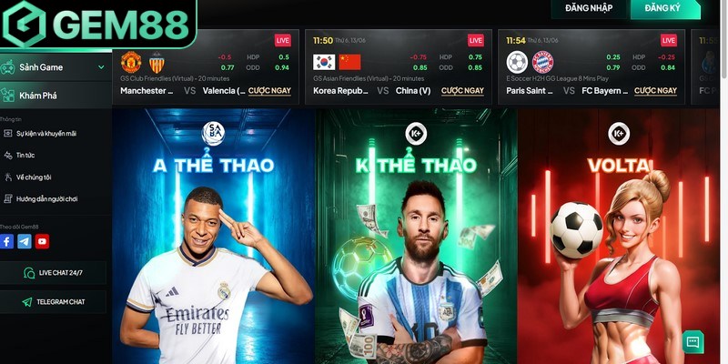 Thể thao Gem88 là một nhà cái trực tuyến hoạt động hợp pháp