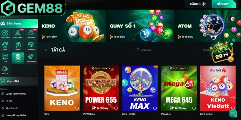 Xổ số Gem88 là một chuyên mục cá cược trực tuyến thú vị